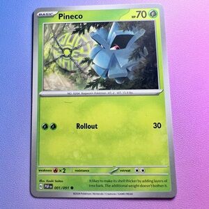 pineco - 001/091 (common) — pokemon: paldean fates